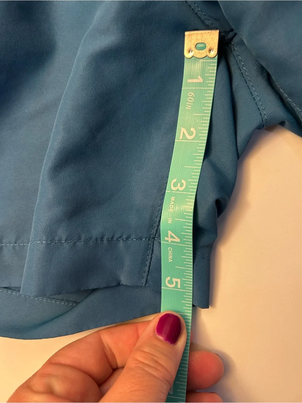 Forever 21 Teal Blue Elastic Waist Swim Trunks with Drawstring